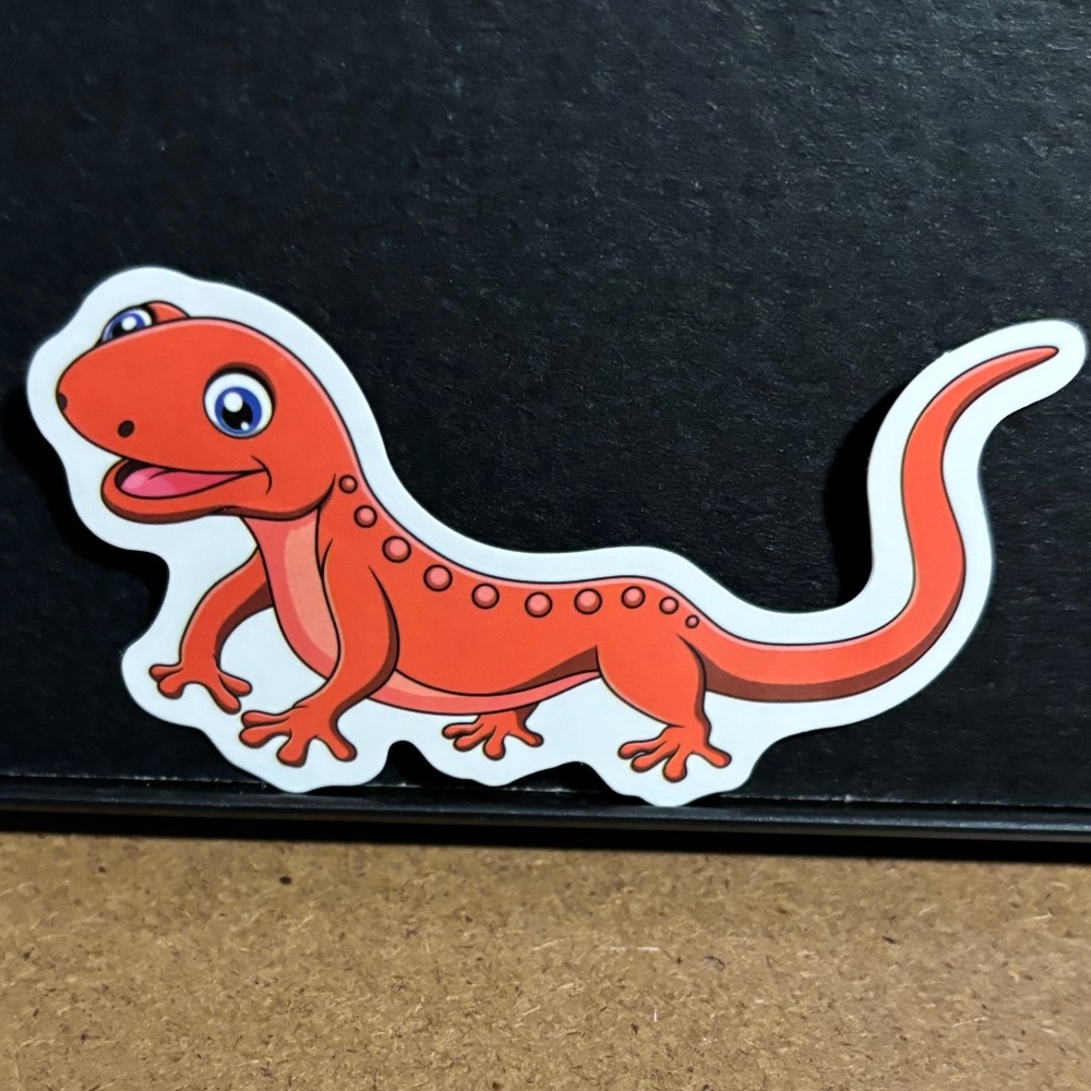CUTE ORANGE LIZARD STICKER